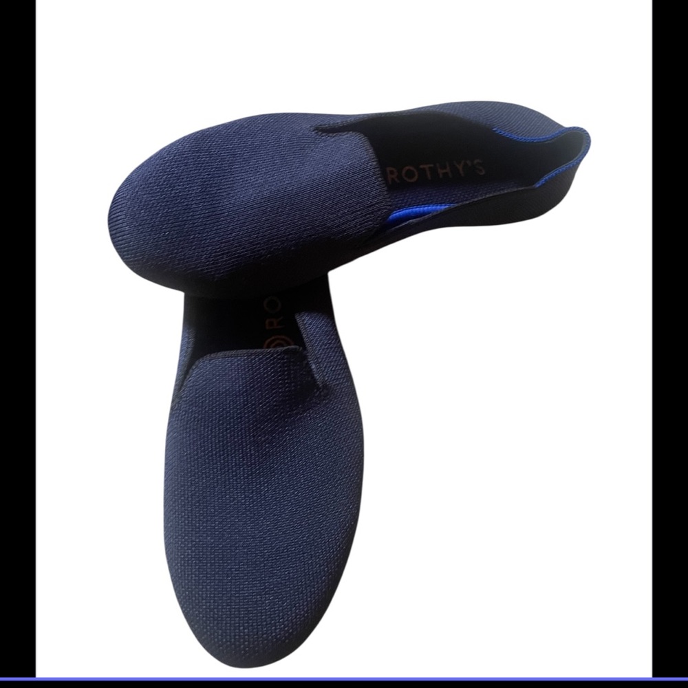 Rothy’s ‘The Flat’ Ballet Shoe Round Toe, Navy Solid, size 9 NAVY BLUE - Picture 8 of 11